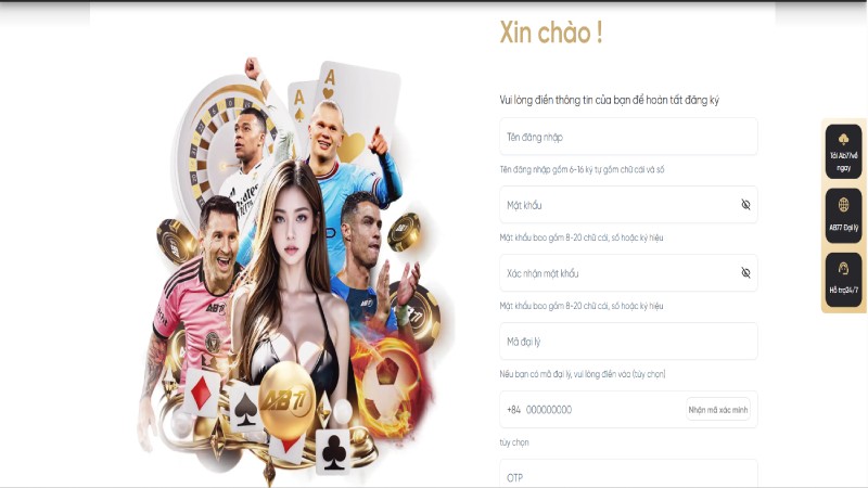 Đăng Ký Đăng ký AB77 rất đơn giản và nhanh chóng